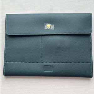 Glass Ladder & Co Marilyn Mini Organizer Clutch, Forest Green, Portfolio New